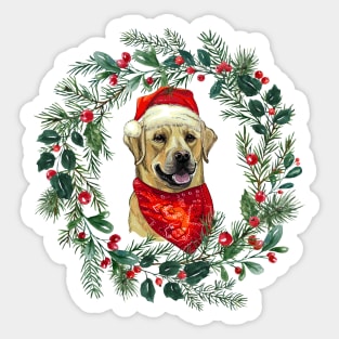 Christmas Labrador Sticker